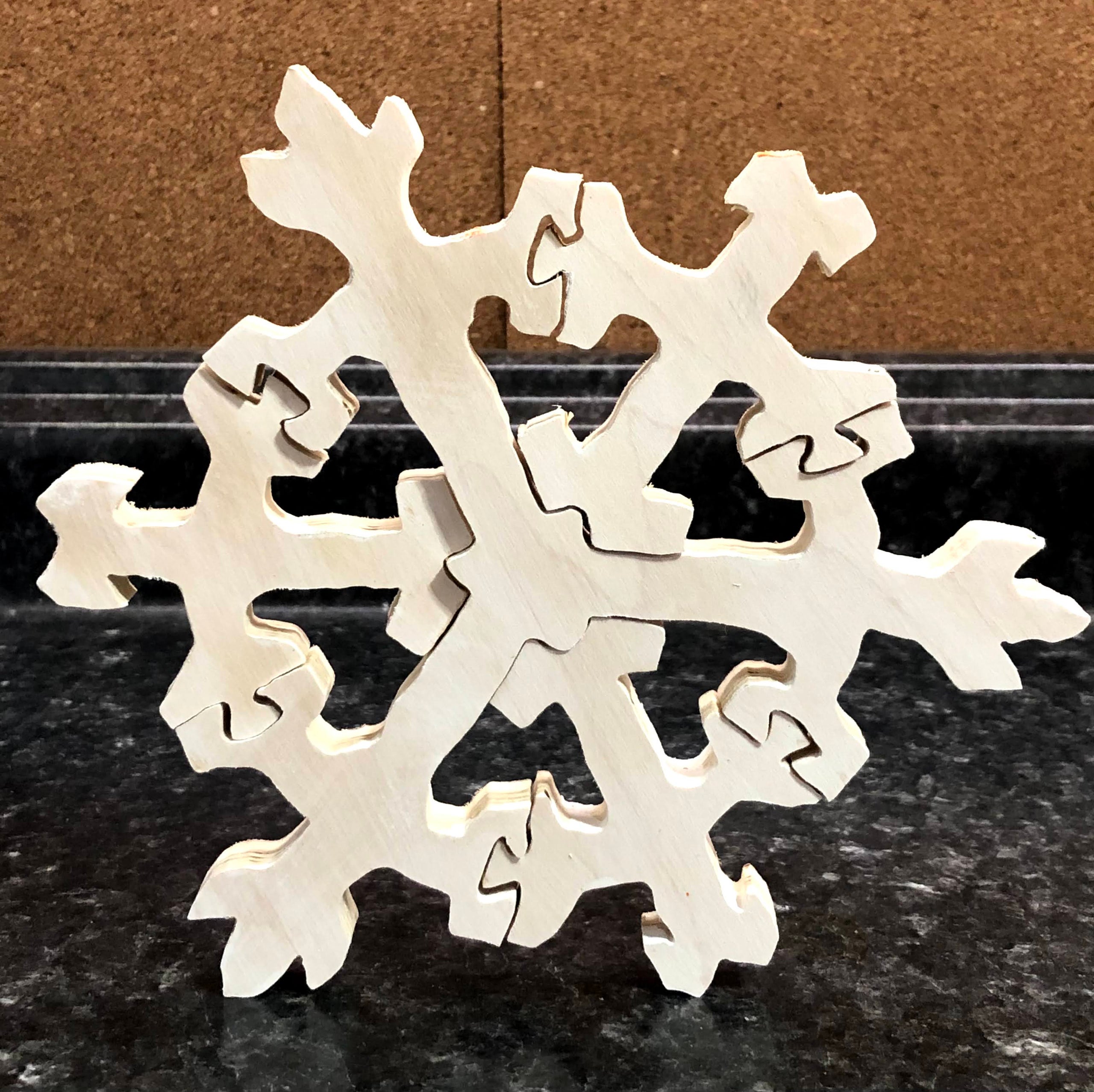 Wooden best sale snowflake puzzle